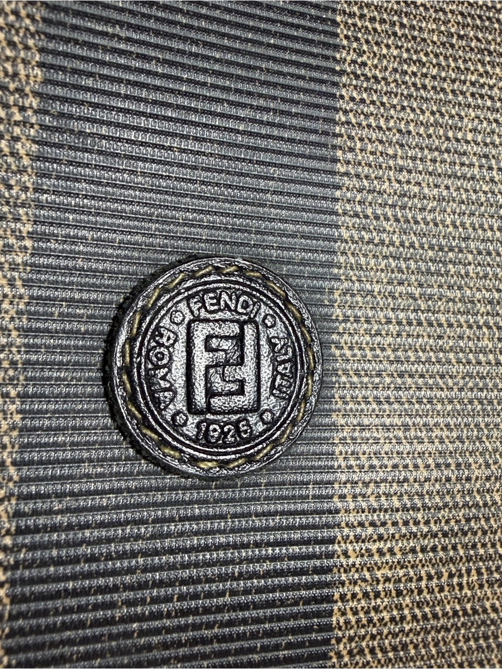Fendi Brown and Black Vertical Stripe Long Wallet - Picture 4 of 16